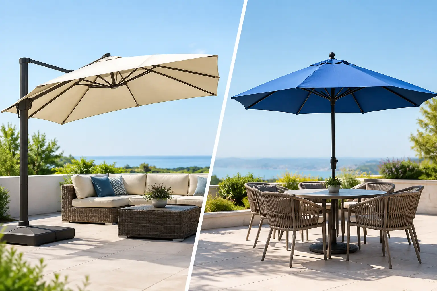 Cantilever Umbrella Versus Market Umbrella