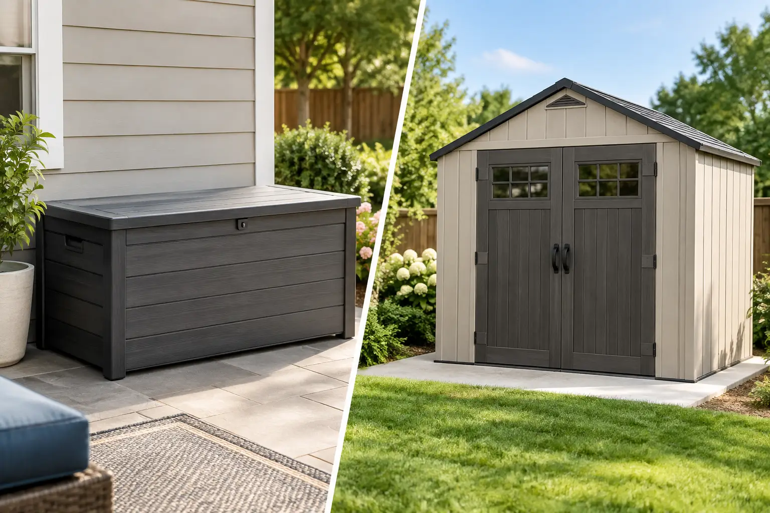 Deck Box Versus Storage Shed for Your Patio