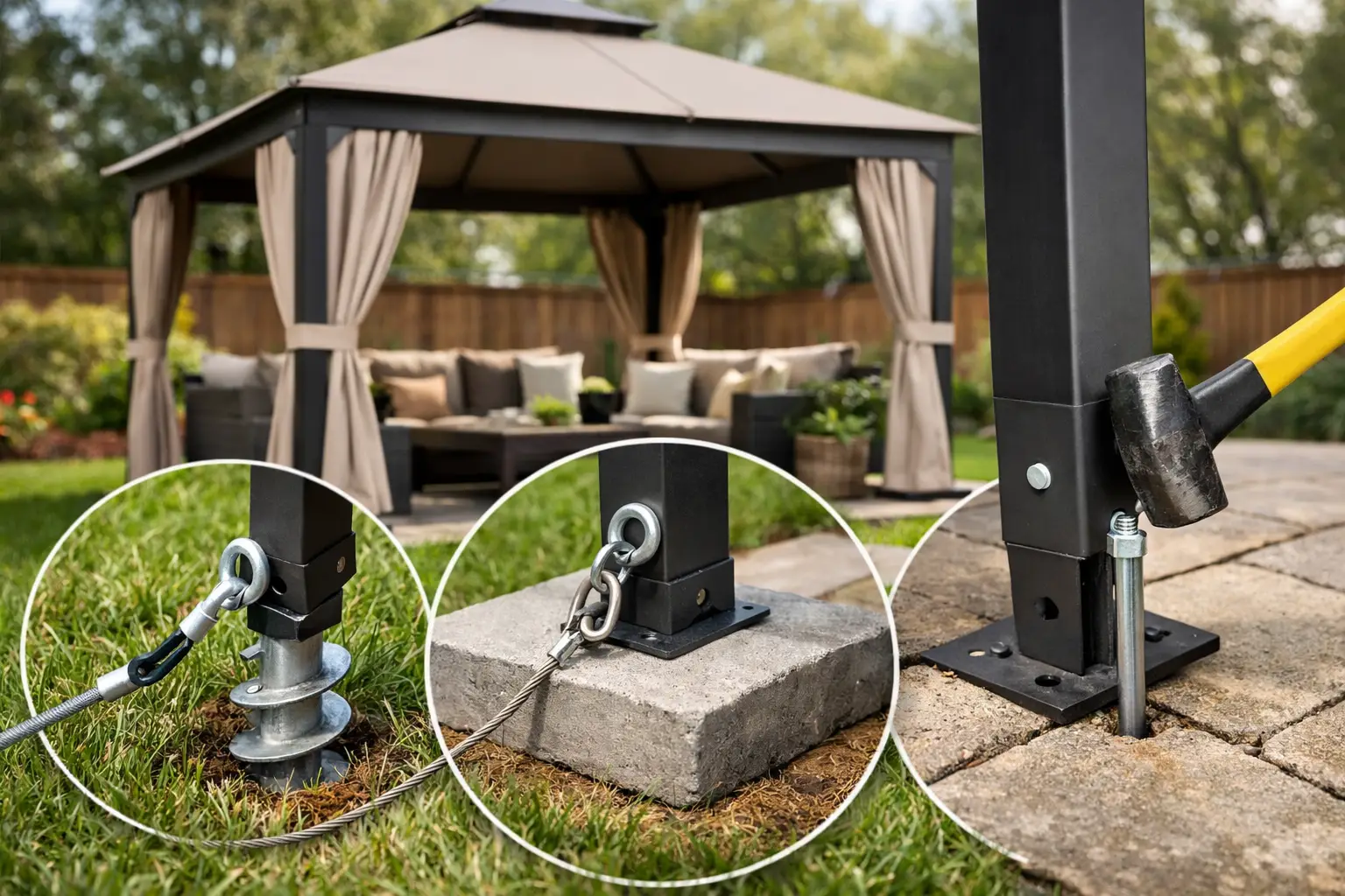 Gazebo Anchoring Methods for a Safer Backyard