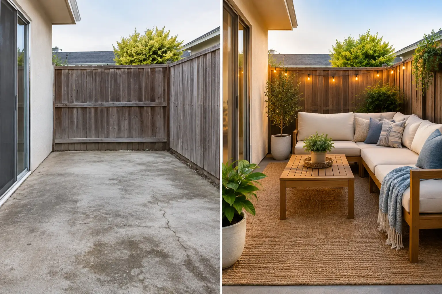Small Patio Transformation Before and After
