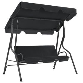 Garden Swing Chair Anthracite Powder-coated steel 66.9x43.3x60.2 in