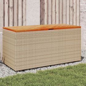 Garden Storage Box Beige and Brown