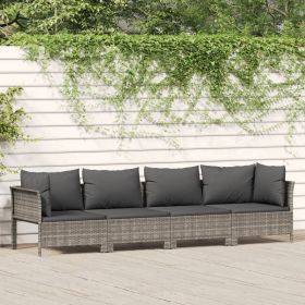Garden Lounge Set Grey (Color: Gray)